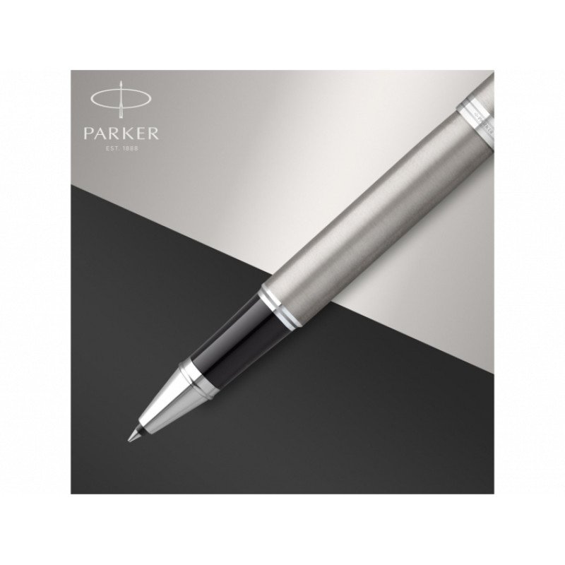 Ручка-роллер Parker IM Stainless Steel CT, стержень: F, цвет чернил: black, в подарочной упаковке Ручка-роллер Parker IM Stainless Steel CT, стержень: F, цвет чернил: black, в подарочной упаковке