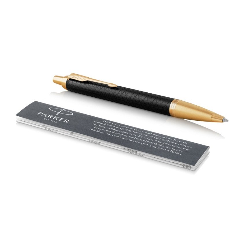 Шариковая ручка Parker IM Premium Black GT, стержень: M, цвет чернил: blue, в подарочной упаковке.