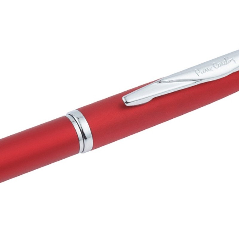 Ручка шариковая Pierre Cardin GAMME Classic с поворотным механизмом, красный матовый/серебро