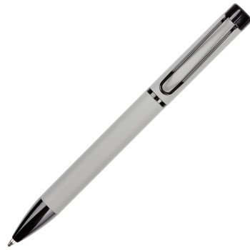 Металлическая шариковая ручка "Black Lama", софт-тач, серый