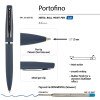 Ручка металлическая шариковая "Portofino", софт-тач, 1.0 мм, синий