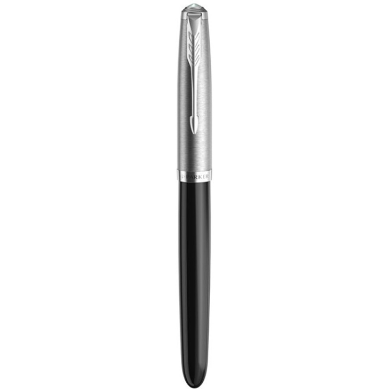 Перьевая ручка Parker 51 CORE BLACK CT, перо: F, цвет чернил: black, в подарочной упаковке. Перьевая ручка Parker 51 CORE BLACK CT, перо: F, цвет чернил: black, в подарочной упаковке.