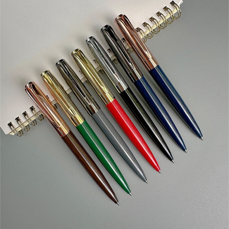 Ручка металлическая шариковая "Napoli", синий/вороненая сталь