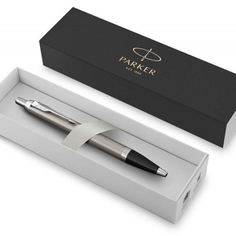 Шариковая ручка Parker IM Stainless Steel CT, стержень: M, цвет чернил: blue, в подарочной упаковке.