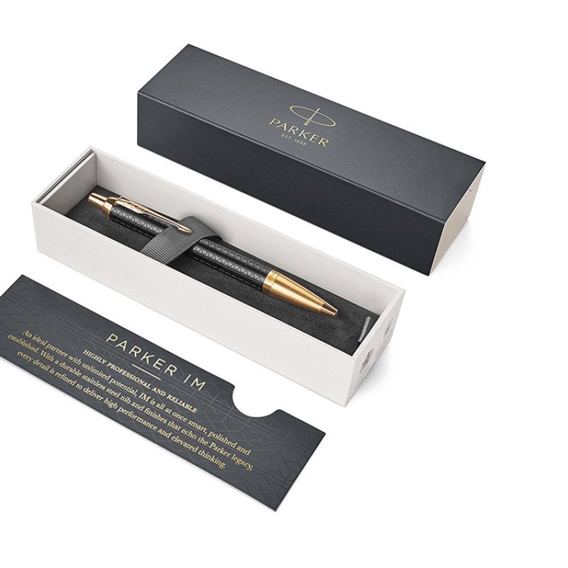 Шариковая ручка Parker IM Premium Black GT, стержень: M, цвет чернил: blue, в подарочной упаковке.