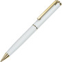 Шариковая металлическая ручка с золотистым слоем "Monarch Gold", белая