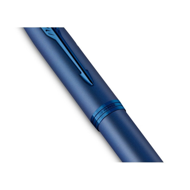 Ручка роллер Parker IM Monochrome Blue, стержень:F, цвет чернил: black, в подарочной упаковке.