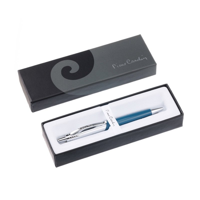 Ручка шариковая Pierre Cardin EASY. Цвет - серо-голубой. Упаковка Е-2