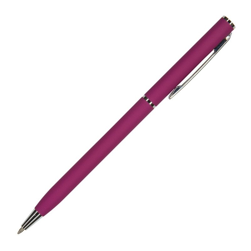 Ручка шариковая автоматическая BrunoVisconti® "PALERMO" цвет корпуса бордовый, soft-touch, 0.7 мм