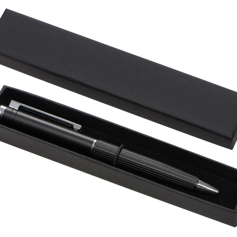 Шариковая металлическая ручка с анодированным слоем "Monarch", черная