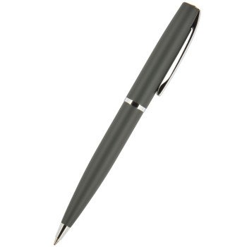 Ручка "Sienna" шариковая  автоматическая, серый металлический корпус soft-touch, 1.0 мм, синяя