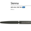 Ручка "Sienna" шариковая  автоматическая, черный металлический корпус, 1.0 мм, синяя