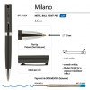 Ручка шариковая автоматическая BrunoVisconti® "MILANO" цвет корпуса черный, 1 мм