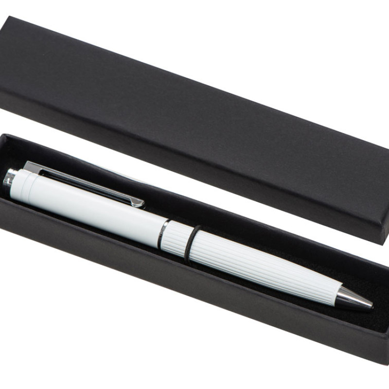 Шариковая металлическая ручка с анодированным слоем "Monarch", белая