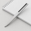 Ручка металлическая шариковая «Bevel», серебристый/черный Ручка металлическая шариковая «Bevel», серебристый/черный
