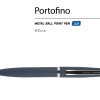Ручка металлическая шариковая "Portofino", софт-тач, 1.0 мм, синий