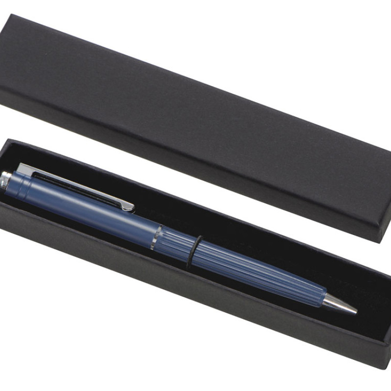 Шариковая металлическая ручка с анодированным слоем "Monarch", темно-синяя