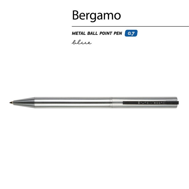 Ручка металлическая шариковая "Bergamo", серебристый