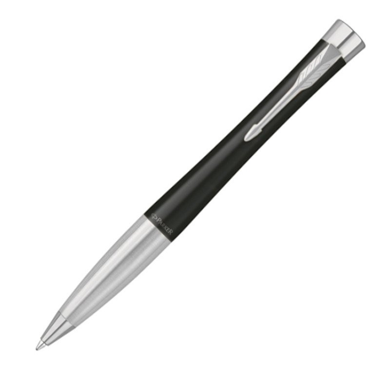 Ручка шариковая Parker модель Urban Muted Black CT в футляре, черный/серебристый