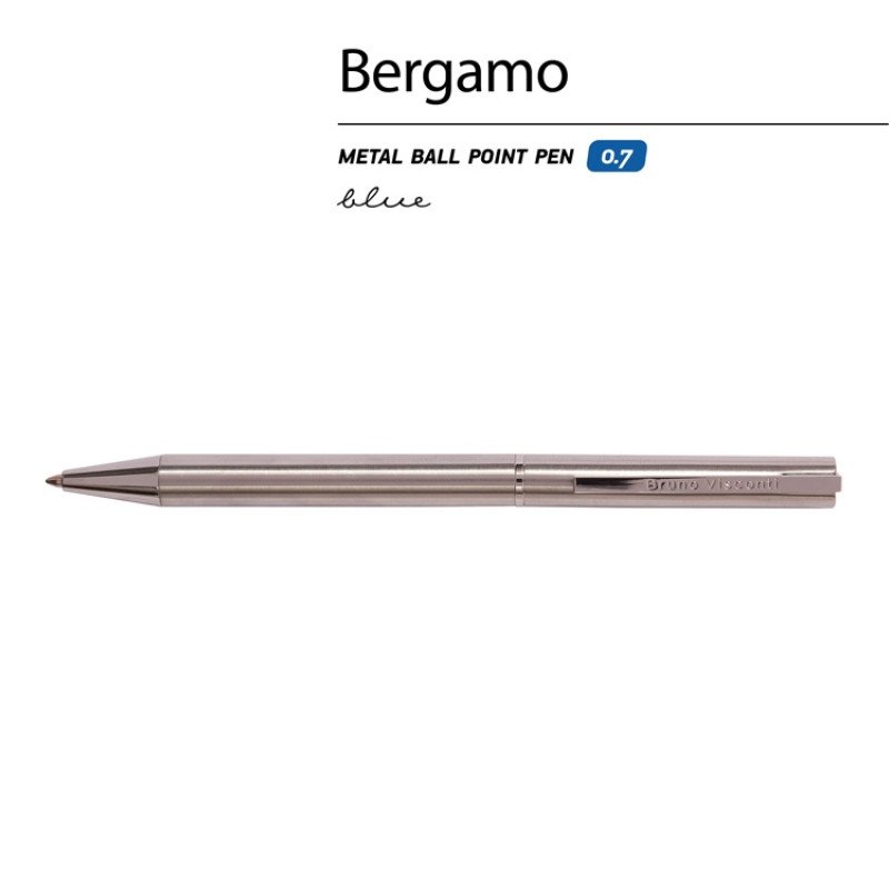 Ручка металлическая шариковая "Bergamo", сталь