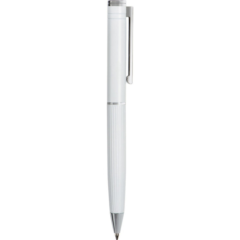 Шариковая металлическая ручка с анодированным слоем "Monarch", белая