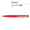 Ручка шариковая автоматическая BrunoVisconti "VERONA" цвет корпуса красный, soft-touch, 1 мм, синяя