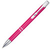 Алюминиевая шариковая кнопочная ручка Moneta, черные чернила, фуксия Алюминиевая шариковая кнопочная ручка Moneta, черные чернила, фуксия