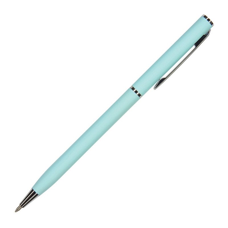 Ручка шариковая автоматическая BrunoVisconti® "PALERMO" цвет корпуса голубой, soft-touch, 0.7 мм