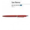 Ручка "SAN REMO" шариковая, автоматическая, красный  металлический корпус 1.00 мм, синяя