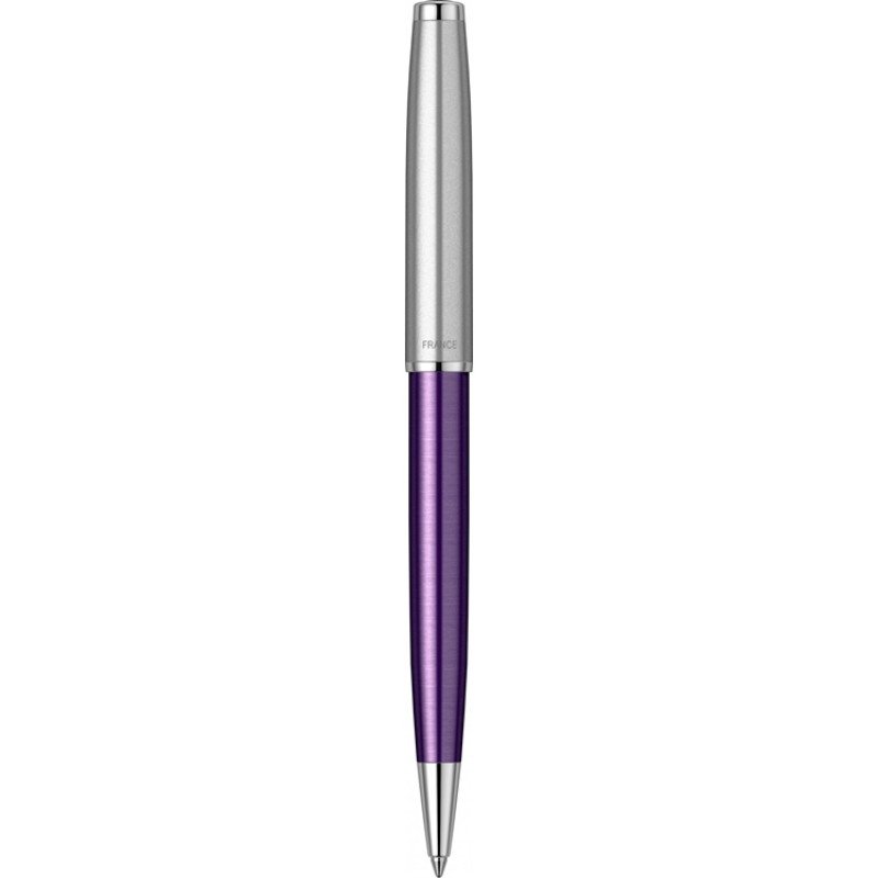 Шариковая ручка Parker Sonnet Essentials Violet SB Steel CT, цвет чернил black, перо: M, в подарочной упаковке.