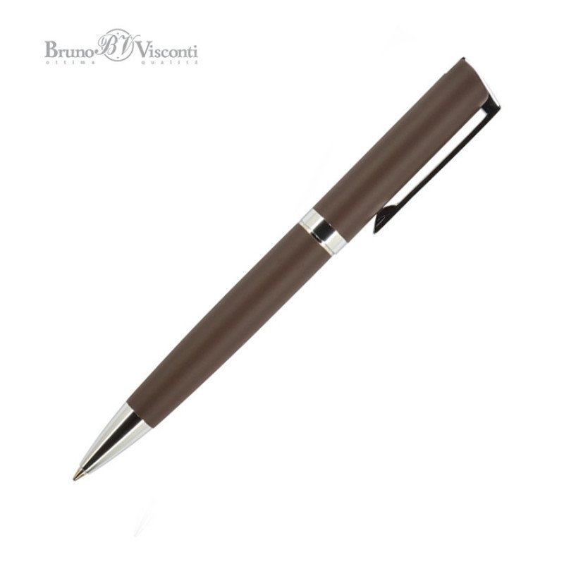 Ручка шариковая автоматическая BrunoVisconti® "MILANO" цвет корпуса коричневый, 1 мм Ручка шариковая автоматическая BrunoVisconti® "MILANO" цвет корпуса коричневый, 1 мм