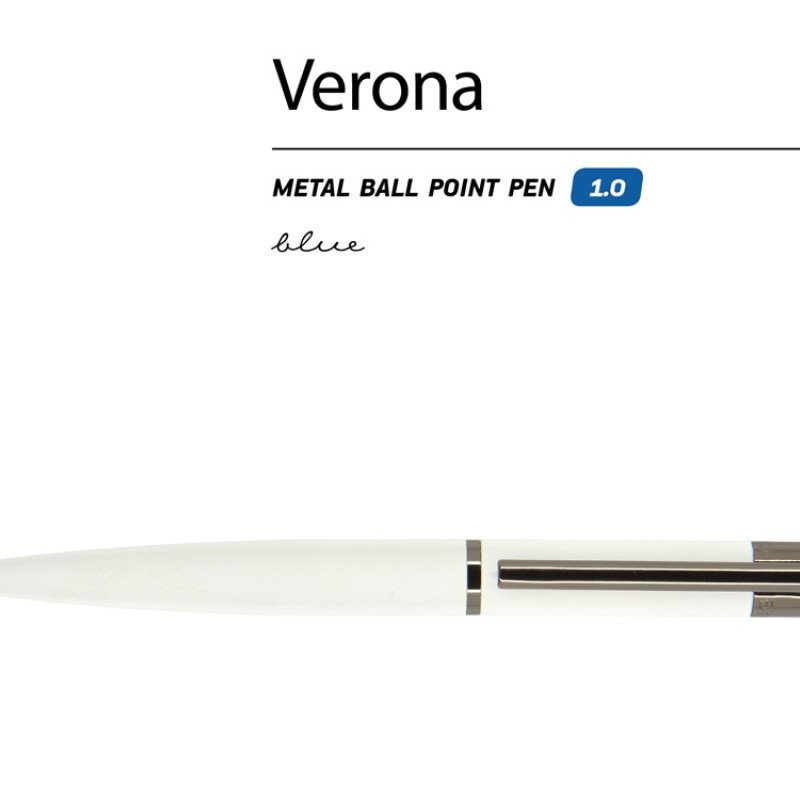 Ручка шариковая автоматическая BrunoVisconti "VERONA" цвет корпуса белый, soft-touch, 1 мм, синяя Ручка шариковая автоматическая BrunoVisconti "VERONA" цвет корпуса белый, soft-touch, 1 мм, синяя