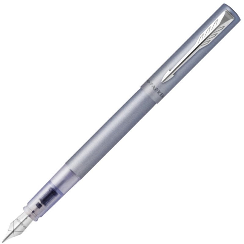 Перьевая ручка Parker Vector XL Silver Blue CT, цвет чернил blue, перо: F/M, в подарочной упаковке. Перьевая ручка Parker Vector XL Silver Blue CT, цвет чернил blue, перо: F/M, в подарочной упаковке.