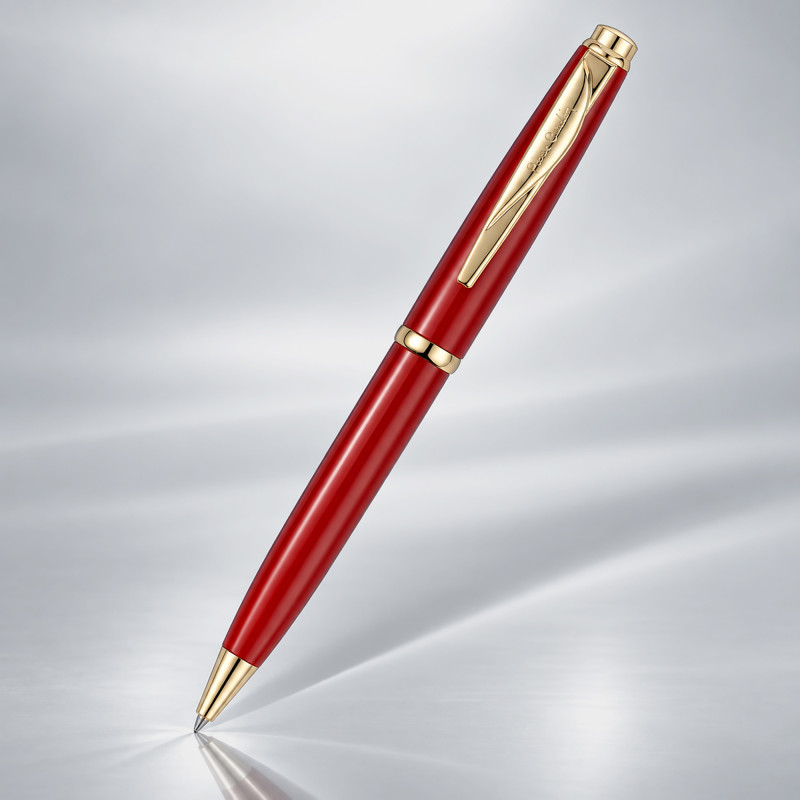 Ручка шариковая Pierre Cardin коллекция «ГАММА КЛАССИКА (GAMME CLASSIC)». Корпус - латунь с лакированным покрытием. Отделка и детали дизайна - сталь с позолотой. Цвет - красный. Упаковка E. Ручка шариковая Pierre Cardin коллекция «ГАММА КЛАССИКА (GAMME CLASSIC)». Корпус - латунь с лакированным покрытием. Отделка и детали дизайна - сталь с позолотой. Цвет - красный. Упаковка E.