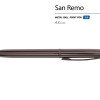 Ручка металлическая шариковая "San Remo", вороненая сталь