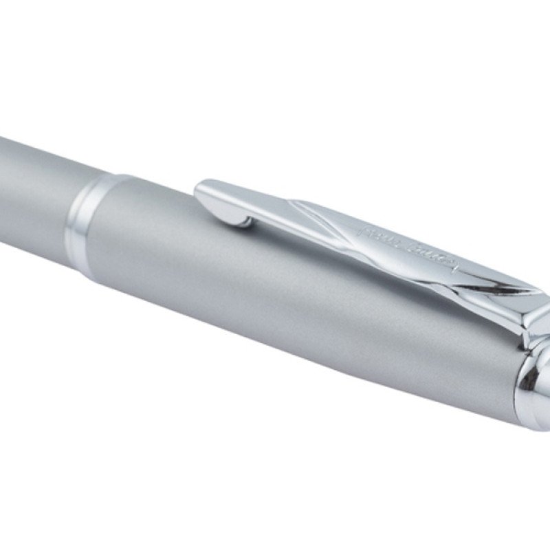 Ручка шариковая Pierre Cardin GAMME Classic с поворотным механизмом, серебряный матовый/серебро