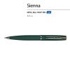 Ручка "Sienna" шариковая  автоматическая, зеленый металлический корпус soft-touch, 1.0 мм, синяя