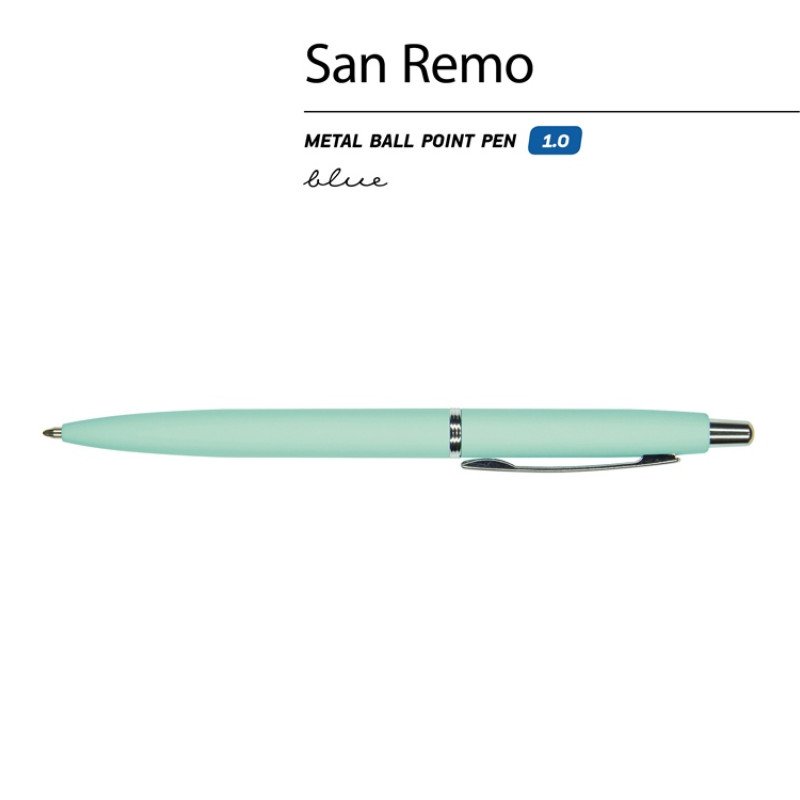 Ручка металлическая шариковая "San Remo", софт-тач, 1.0 мм, мятный