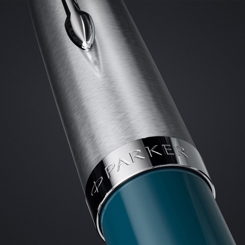 Шариковая ручка Parker 51 CORE TEAL BLUE CT, стержень: M, цвет чернил: black, в подарочной упаковке.
