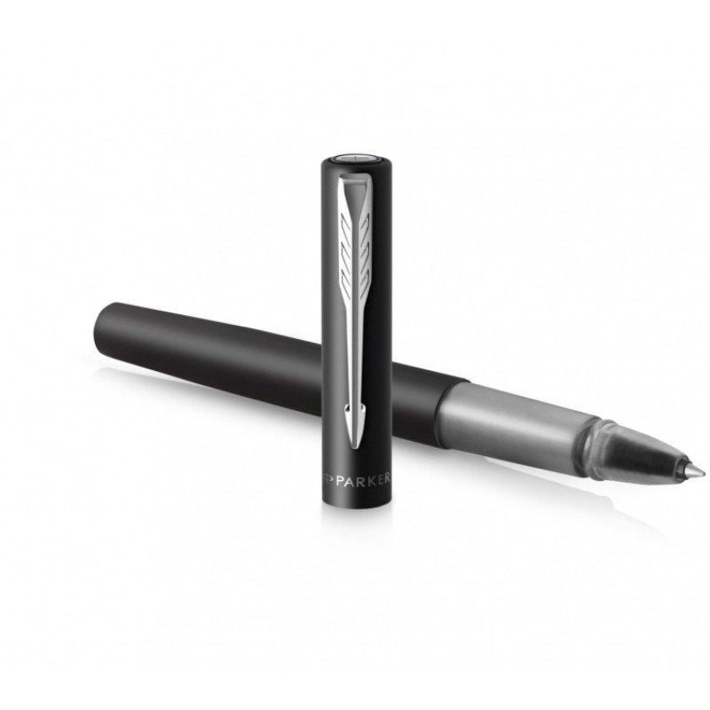 Ручка-роллер Parker Vector XL Black CT, стержень: F, цвет чернил:black, в подарочной упаковке
