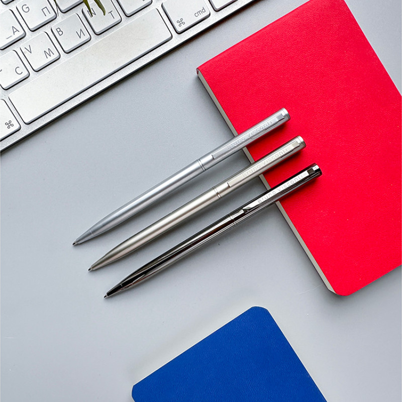 Ручка шариковая автоматическая BrunoVisconti® "PALERMO" цвет корпуса вороненая сталь, 0.7 мм