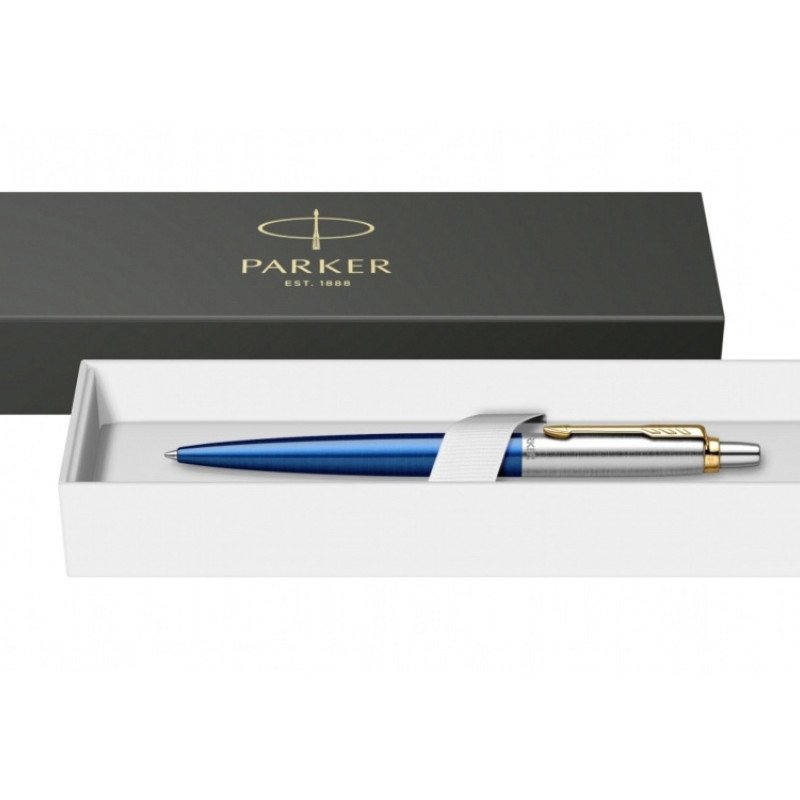 Шариковая ручка Parker Jotter SE 135 Lacquer Blue St.Steel GT, стержень: M, цвет чернил : blue, в подарочной упаковке