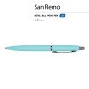 Ручка металлическая шариковая "San Remo", софт-тач, 1.0 мм, голубой