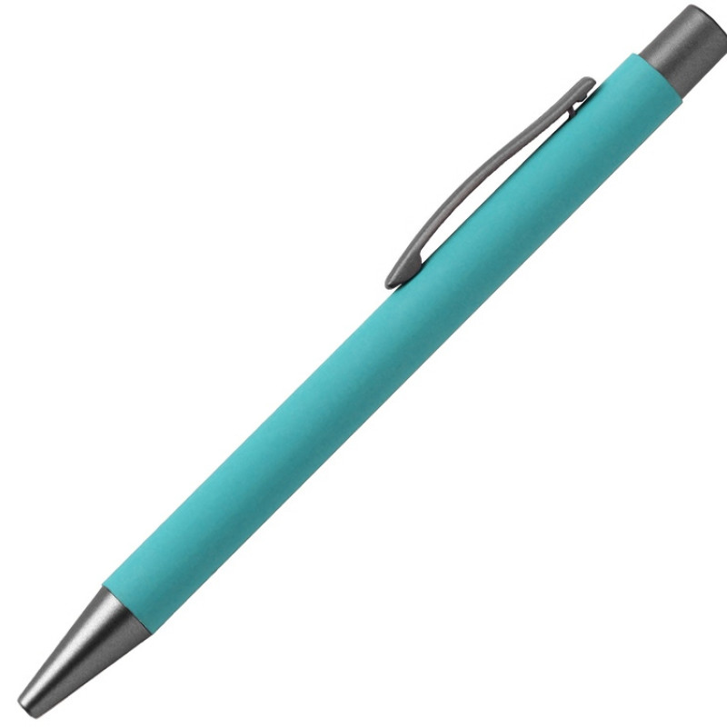 Ручка металлическая шариковая FAMILY MARSEL, soft touch (Бирюзовый)