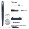Ручка металлическая перьевая "Sienna" софт-тач, синий