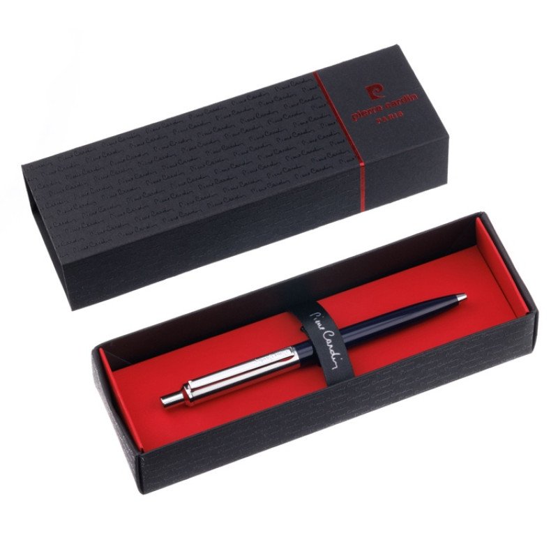 Ручка шариковая Pierre Cardin EASY. Цвет - синий и серебристый. Упаковка Е