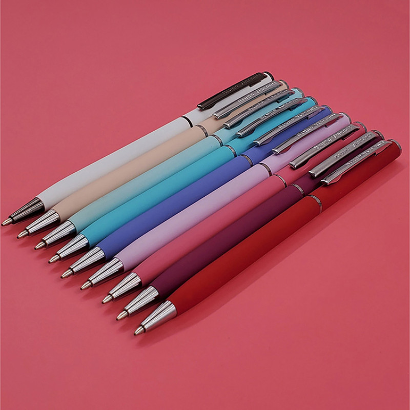 Ручка шариковая автоматическая BrunoVisconti® "PALERMO" цвет корпуса белый, soft-touch, 0.7 мм