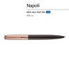 Ручка металлическая шариковая "Napoli", коричневый/розовое золото