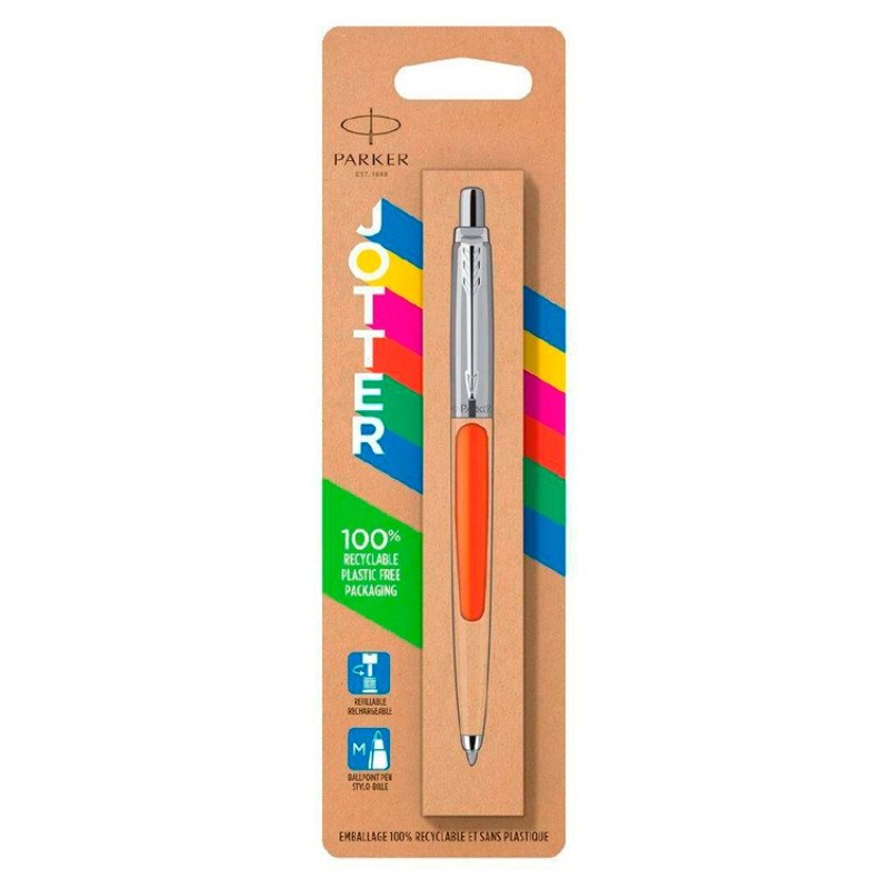 Шариковая ручка Parker Jotter ORIGINALS ORANGE CT, стержень: M blue ЭКО-УПАКОВКА