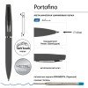 Ручка металлическая шариковая "Portofino", софт-тач, 1.0 мм, серый